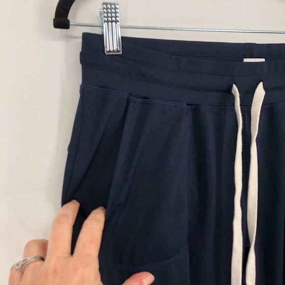 Zyia Active Sweatpants Womens Small Joggers Dark Blue Drawstring Pull On Tapered - Picture 3 of 14